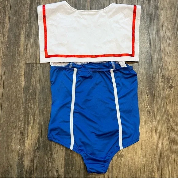 Sexy Sailor Navy Women’s Leotard Halloween Cost Play Costume - Picture 10 of 13